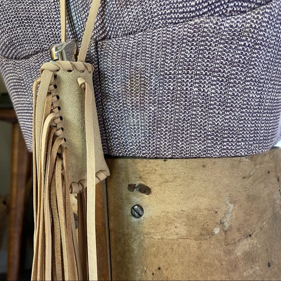 HANDMADE Suede and Deerskin Tan Leather Firekeeper Lighter Holder Necklace - Picture 4 of 9